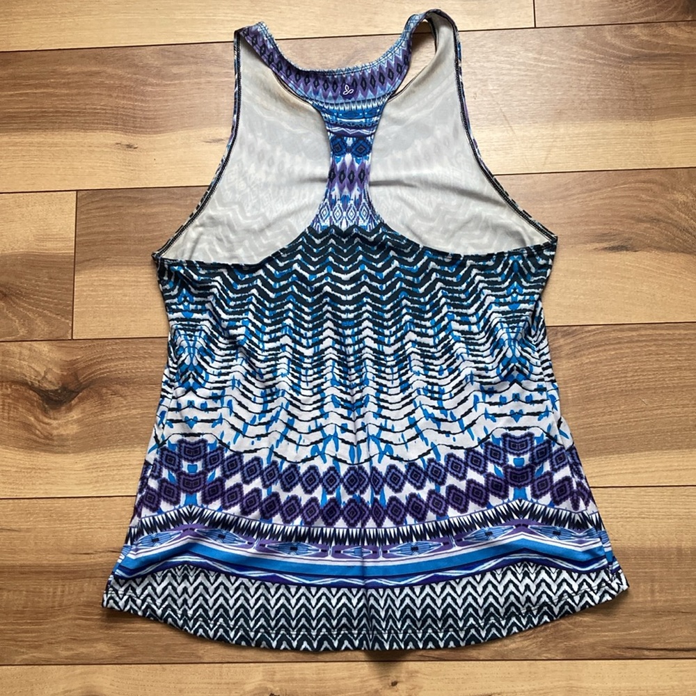 PRANA Aztec Print Racerback Tank Top. Size M - Picture 6 of 7